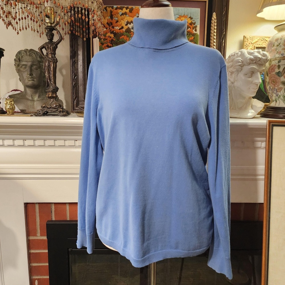 XL Light Blue Talbots Turtleneck Sweater